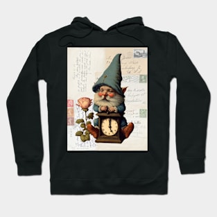 Vintage Gnome on Antique Postcards Hoodie